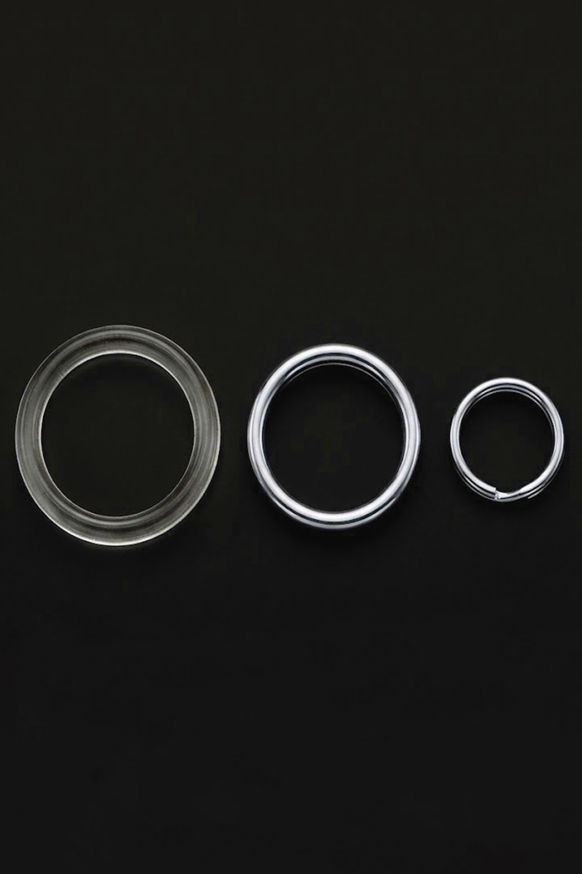 Oval Zamak Halka Black Nikel 2cm LDR-299 (100 Adet) 