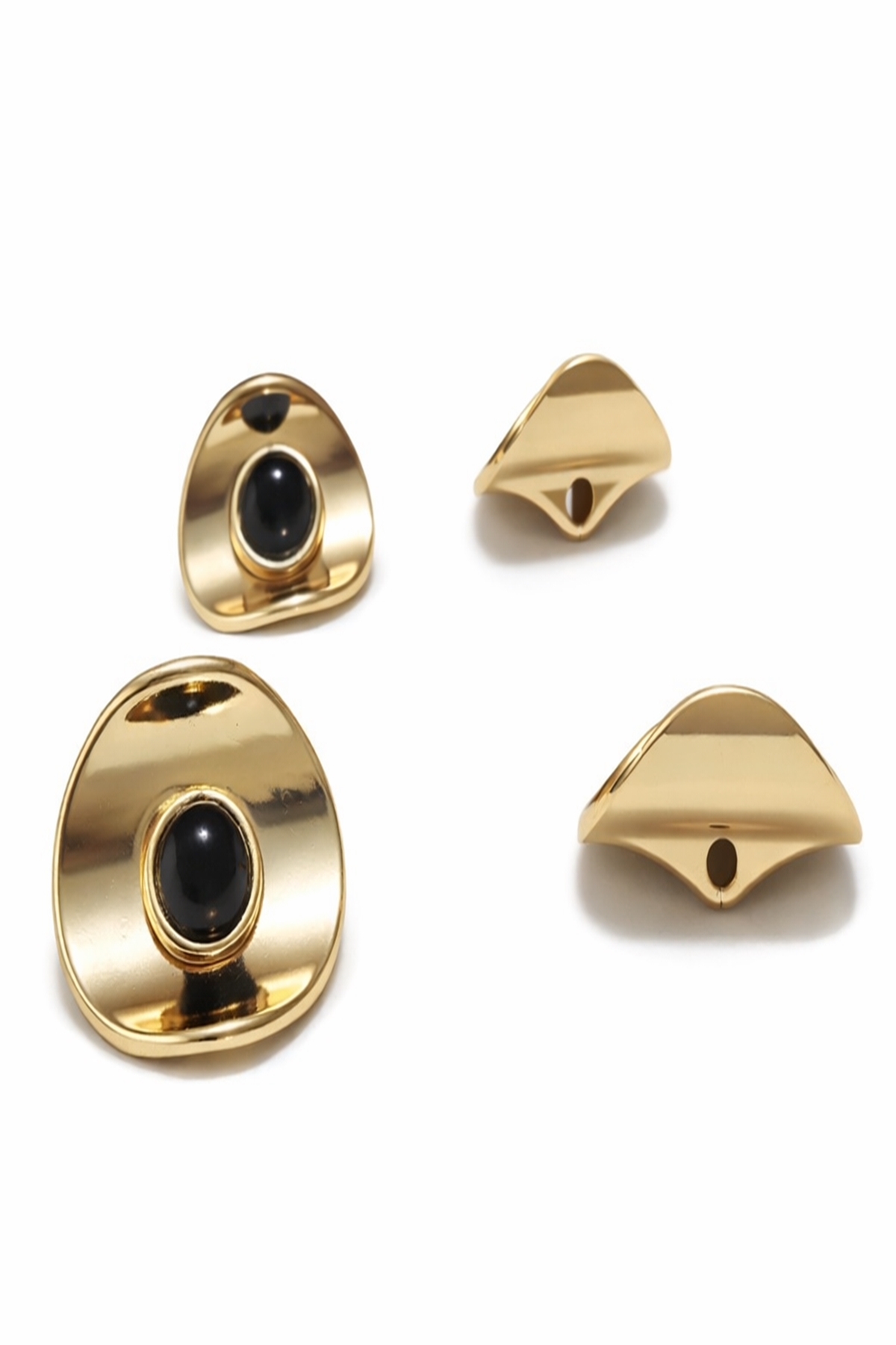 İncili Kavisli Zamak Gold Düğme 24 Boy  LDR-300 (100 Adet)