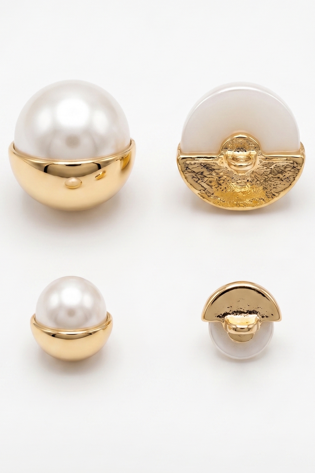 İncili Zamak Mantar Düğme 36 Boy LDR-310 (100 Adet)